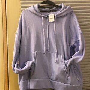 Free people lavender hooded pullover